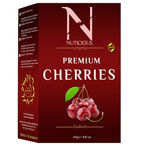 NUTICIOUS Dried Cherries - 250 GM (Dryfruits & Berries,Nuts )