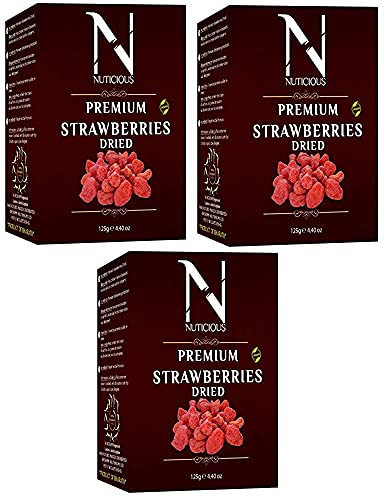 Nuticious Strawberries -125 GM (Pack of 3)…Dryfruits & Berries,Diwali Gifts ,Diwali Offer ,Nuts