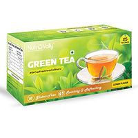 NutroVally green tea for weight loss & Build Immunity | premium tea leaf bags with active ingredients green tea ( green tea box ) - 25 Tea Bags