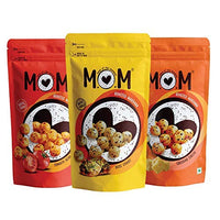 Meal of The Moment Makhana Desi Chaat Super Pack 1 and Meal of The Moment Makhana Tomato Achaari Pack 1, Meal of The Moment Cheddar Cheese Pack 1 60g Each