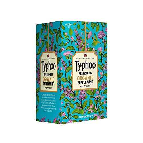 Typhoo Refreshing Organic Peppermint Tea with Pure Peppermint Tea Bags, 20N x 1.2g = 24g
