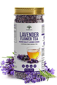 Vanalaya Organic Lavender Flower Tea From Sun Dried Lavender Flowers For Stress Relief 30gm
