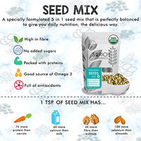 Sorich Organics 6-in-1 USDA Organic Seeds Mix - Mixture of Chia, Pumpkin, Sunflower, Flax Seeds and many more for Weight Management - 200 Gm - Healthy Seeds for Eating | Diet Snacks | Vegan | Gluten Free