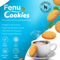 Nutrillion Fenu Cookies MultiGrain High Fiber Low GI Cookies - Tasty and Healthy Sugar-Free Snacks 200gm - Vitamin A,C | Calcium | Iron (Pack of 1)