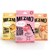MEZMO Soft Jelly Fruit Candy with Natural Fruit Sugar 108gms 36 jellies (Pack of 3) - Tangelo Orange, Tarty Lemon, Very Strawberry