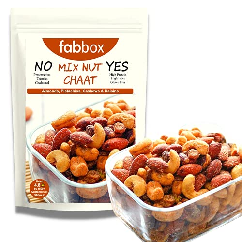 Fab Box Healthy Mix Nut Chaat, Almonds, Pistachios, Cashews & Raisins, Keto Friendly, 70 Grams