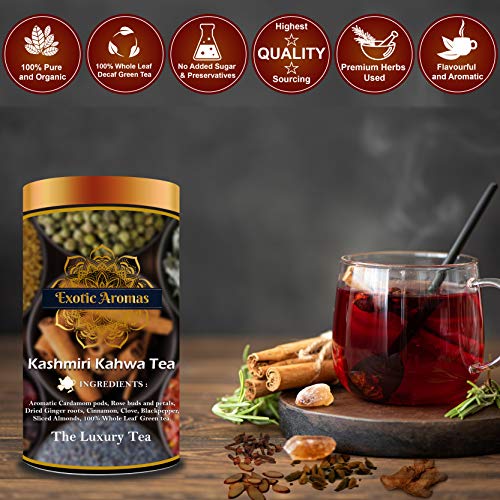 Exotic Aromas Green Tea (Kashmiri Kahwa, 50 Grams)
