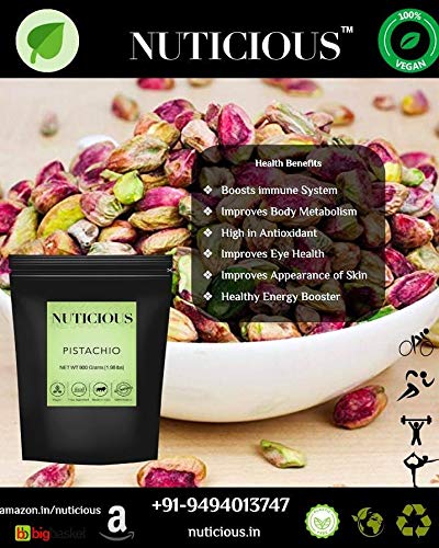 Nuticious Vegan Food Premium Pistachio Kernals /Pista - 250 GM Dryfruits (Jumbo Pista )