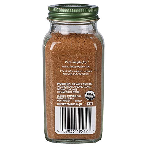 Simply Organic Five Spice Powder, Certified Organic | 2.01 oz