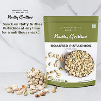Nutty Gritties California Roasted Pistachios|Pista Lightly Salted, Dry Roasted, Non Fried, Zero Oil, Crunchy Healthy Snack -200g