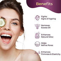 Pilgrim Anti Ageing Red Vine Face Pack & Mask Paste with Mulberry Extracts & Rosehip Oil for Glowing Skin, De-Tan, Dark Spots, Blackheads Removal, 100g