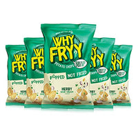 WhyFryy Popped Potato Chips I Low Fat Chips I Healthy Snacks I Not Fried I Diet Snacks I Herby Sour Cream Flavour I 5 Packs (175g)
