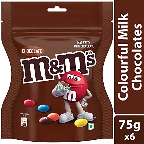 m&m's  Milk Chocolates Pack 75g Pack of 6