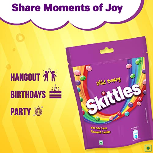 Skittles Wildberry Bite-Size Fruit Flavoured Candy, 196 g Pack