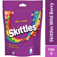 Skittles Wildberry Bite-Size Fruit Flavoured Candy, 196 g Pack