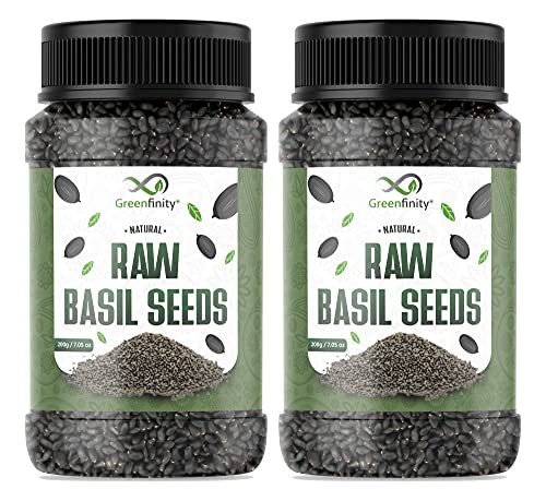 GreenFinity: Basil Seeds - 400g | 100% Hygienic | Pack of 2