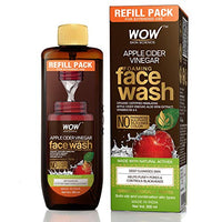 WOW Skin Science Apple Cider Vinegar Foaming Face Wash Refill Pack - with Organic Certified Himalayan Apple Cider Vinegar - For Extended Use - No Parabens, Sulphate, Silicones & Color - 200 ml