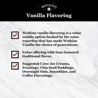 Watkins Vanilla Flavor, 2 oz. Bottle, 1-Pack