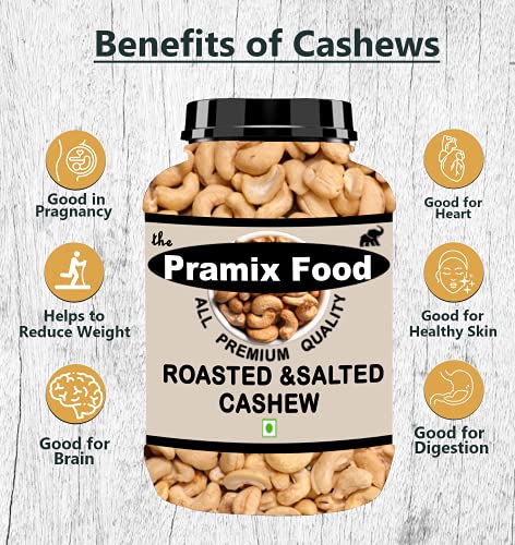 Pramix Oven Roasted And Salted Cashew Nuts. W320 Grade| Premium Crunchy Kaju, 900g