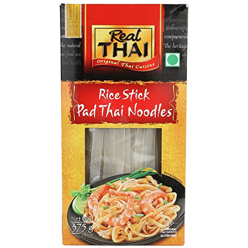 Real THAI Original Thai Cuisine Rice Stick Pad Thai Noodles, 13.23 oz / 375 g,Yellow