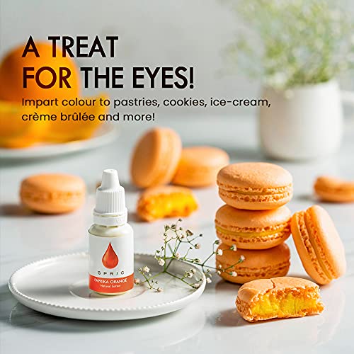 S P R I G Natural Extracts For Colouring Food And Beverage | Paprika Extract | Orange-Red Colour | 15ml