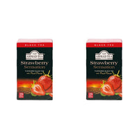 Ahmad Teas - Strawberry Black Tea 1.4oz - 20 Tea Bags (Pack of 2)