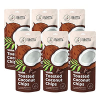 Flyberry Gourmet Toasted Coconut Chips with Cacao 300 Gms (Pack of 6x50Gms)