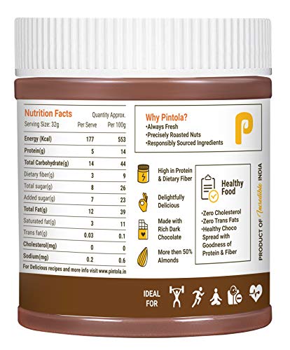Pintola Almond Butter Dark Chocolate Creamy, 350 g