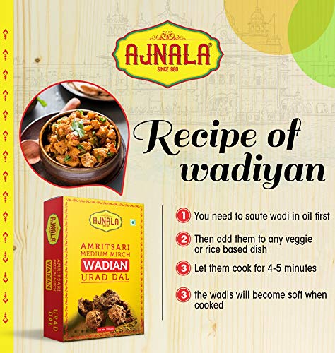 Ajnala Amritsari Urad Dal Medium Mirch Wadi,200 GMS Wadiyan