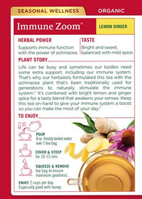 Traditional Medicinals Organic Immune Zoom Lemon Ginger Tea - 16 Ct.