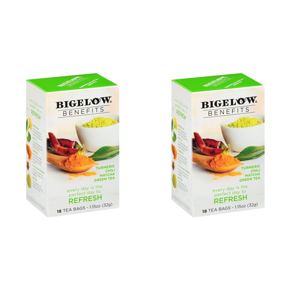Bigelow Tea Matcha Green, 18 ct (Pack of 2)