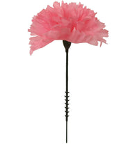 Larksilk Pink Silk Carnation Picks, Artificial Flowers for Weddings, Decorations, DIY Decor, 50 Count Bulk, 3.5