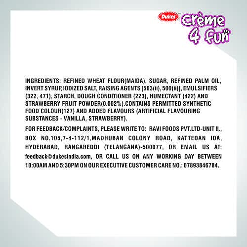 Dukes Cream 4 Fun Biscuits, Strawberry, 150 g