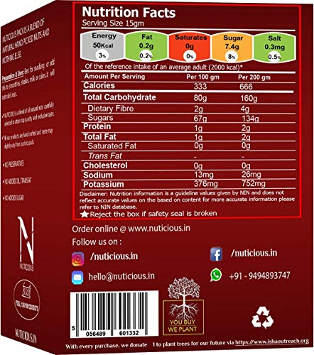 NUTICIOUS Premium Unsweetened Dried Cherries - 125G (Pack of 3)