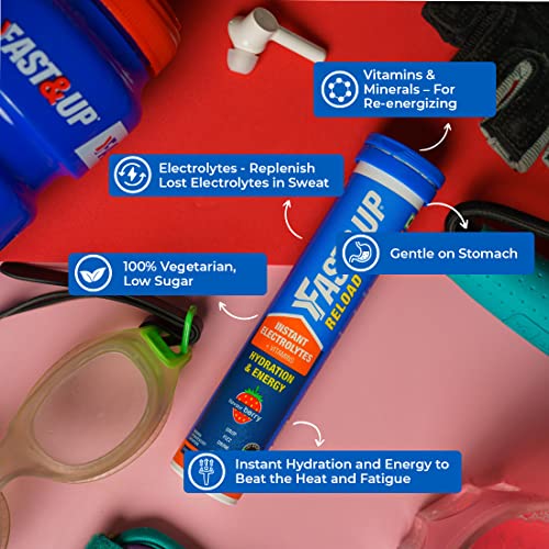 Fast&Up Reload Instant Energy and Hydration Sports Drink - 20 Effervescent Tablets - Forest Fruits Flavour