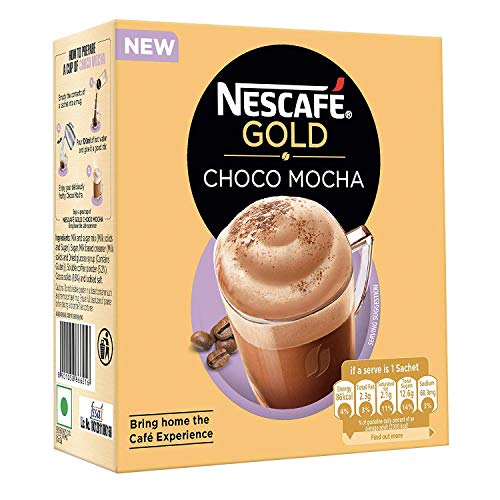 NESCAFE Gold Choco Mocha Instant Coffee Premix, 125g (5 Sachets, 25g each)