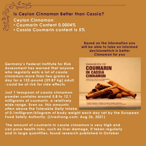 TXT EXPORTS: Ceylon Cinnamon Quills (True Cinnamon/Asli Dalchini Sticks) Double Protection Packaging keeps Cinnamon fresh and aromatic (100gm)