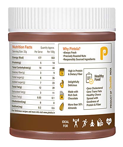 Pintola Almond Choco Spread (Crunchy) (350g)