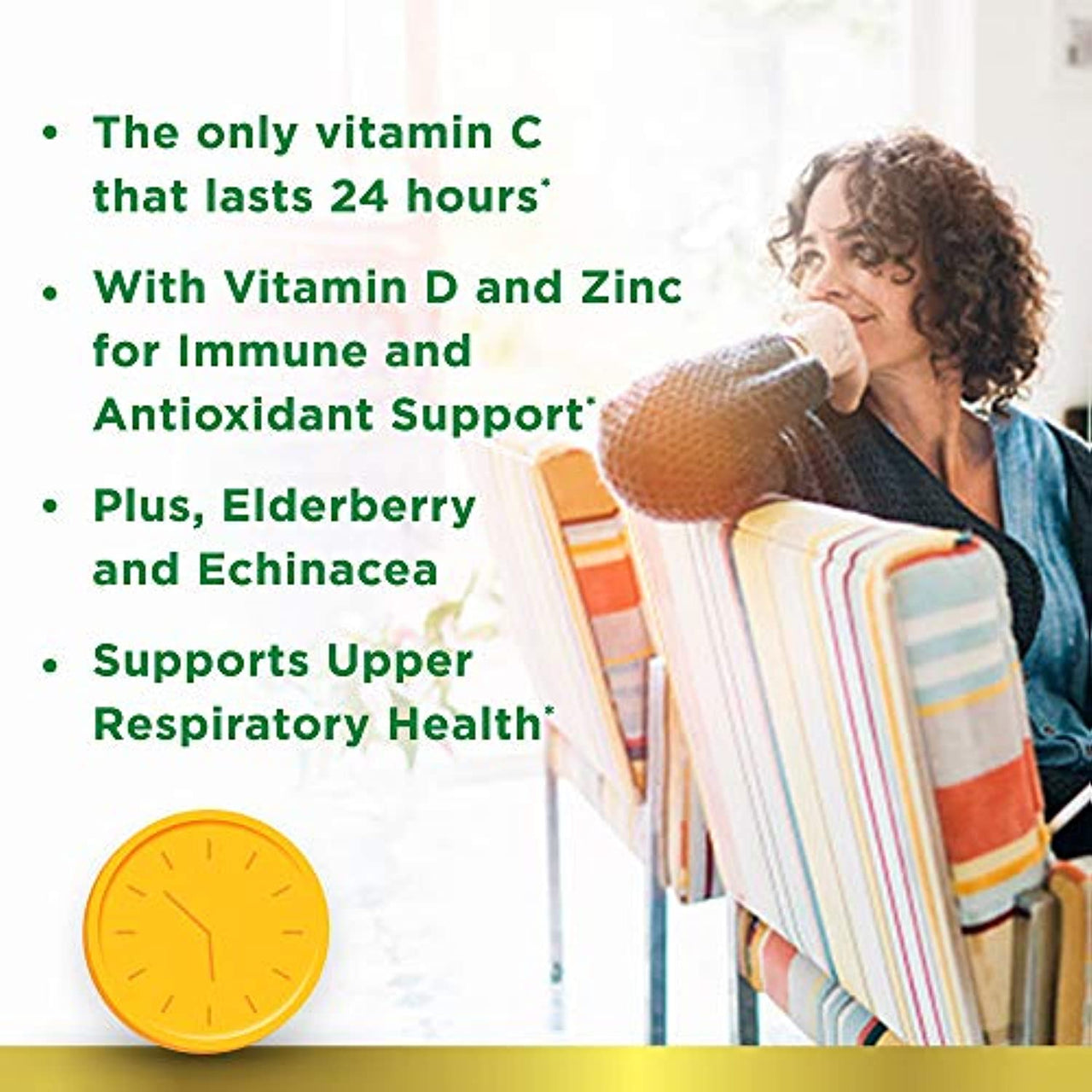 Nature's  Bounty Immune 24 Vitamin C, D & Zinc for Immune Support, 1000 mg Softgels, 50 Count