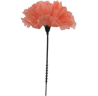 Larksilk Peach Silk Carnation Picks, Artificial Flowers for Weddings, Decorations, DIY Decor, 50 Count Bulk, 3.5