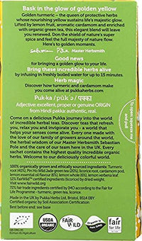 Pukka Organic Tea Bags, Turmeric Glow Herbal Whole Leaf Green Tea with Lemon, Perfect for Inner Radiance, 20 Count (Pack of 3) 60 Tea Bags