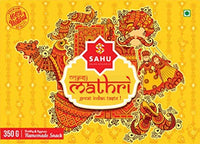 SAHU GAJAK BHANDAR SGB Rajasthani Homemade Ajwain Namkeen Mathi, Indian Masala Crispy Khasta Matthi, Healthy and Hygienic Snacks, Delightful Ready to Eat Mathri, Weight 350 Gram (SINGLE PACK)