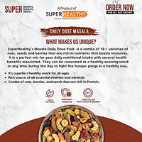 SuperHealthy Daily Dose Mixed Nuts, Seeds and Berries- Organic Trail Mix | Dry Fruit Nutmix | 20+ Varieties like Almonds, Cashews, Cranberries, Pumpkin Seed (Masala - 200g)
