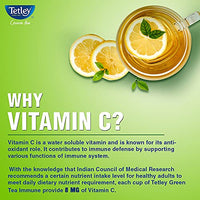Tetley Green Tea Immune with Added Vitamin C, Lemon and Honey, 25 Tea Bags