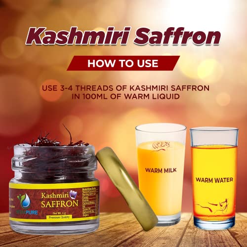 Vedapure Finest A++ Grade Original Kashmiri Saffron/Kesar For Pregnant Women, Skin 1 Gram- (Pack of 1)