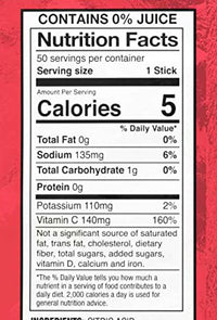 Sqwincher Zero Qwik Stik Sugar Free, Fruit Punch, .11 0z (Pack of 50)