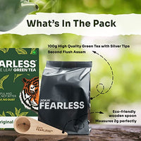 Fearless Green Tea Original & Pure | 200g | Natural Loose Leaves | Non Bitter Assam Tea | Silver Tips For Faster Weight Loss | Exported Worldwide, Now In India | Single Estate Jokai | Makes 120+ cups
