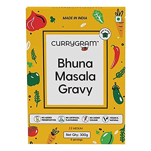 Currygram Bhuna Masala | Ready to Cook | Medium spicy & Serves 4 | Bhuna Masala gravy Pack of - 300g