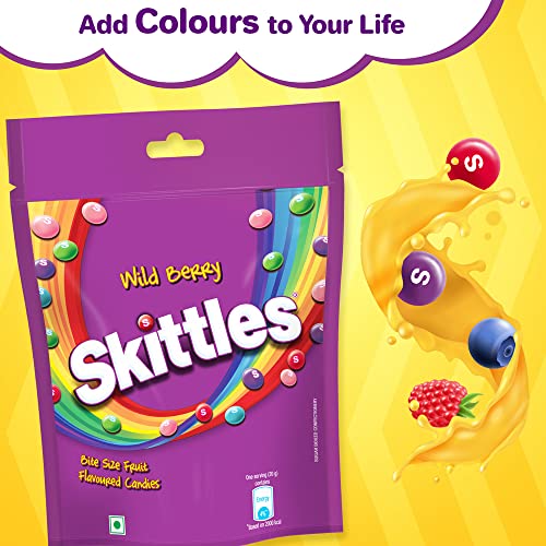 Skittles Wildberry Bite-Size Fruit Flavoured Candy, 196 g Pack