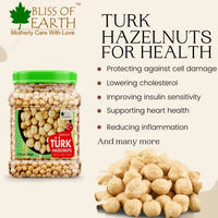 Bliss of Earth 200gm Turkish Hazelnuts, Raw & Dehulled, Healthy & Tasty